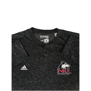 Adidas Northern Illinois University NIU Huskies Henley L/S T Shirt Men's‎ L